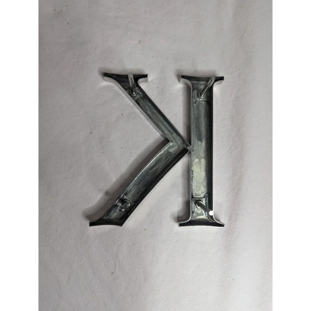letter K silver Metal sign retail display room Art craft Business‎ initial 5.5
